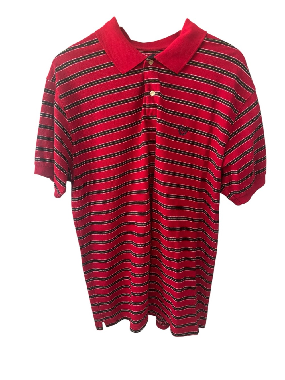 Chaps Ralph Lauren Polo Shirt Men’s Size XL Striped Short Sleeve Cotton Top